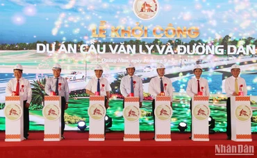 Ấn nút khởi công xây dựng cầu Văn Ly và đường dẫn .