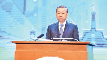 Tổng Bí thư Tô Lâm phát biểu tại phiên khai mạc Hội nghị thượng đỉnh Diễn đàn Đối tác vì Tăng trưởng xanh và Mục tiêu toàn cầu lần thứ tư. (Ảnh: TRẦN HẢI)