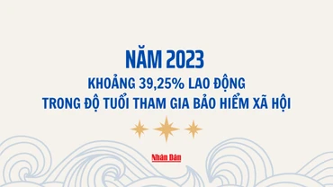 [Infographic] Năm 2023, khoảng 39,25% lao động trong độ tuổi tham gia bảo hiểm xã hội 