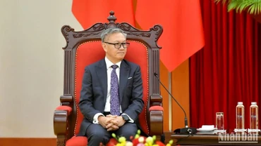 Đồng chí Thongsavanh Phomvihane, Bộ trưởng Ngoại giao Lào. (Ảnh: Đăng Khoa)