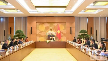 Quang cảnh cuộc tiếp tại Nhà Quốc hội. (Ảnh: Duy Linh)