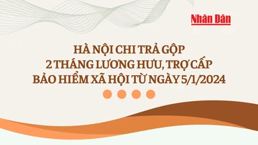 [Infographic] Hà Nội chi trả gộp 2 tháng lương hưu, trợ cấp bảo hiểm xã hội từ ngày 5/1/2024