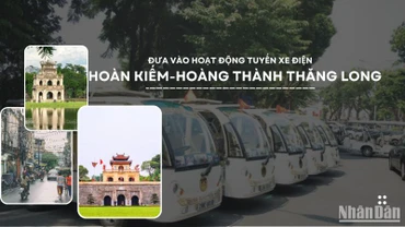 [Infographic] Thêm tuyến xe điện hồ Hoàn Kiếm-Hoàng thành Thăng Long dịp Tết