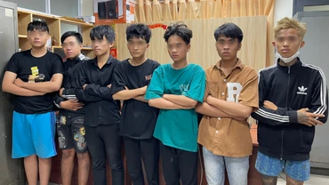 Bảy trong số chín đối tượng của băng cướp bị bắt giữ.