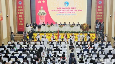 Quang cảnh Đại hội đại biểu các dân tộc thiểu số tỉnh Lâm Đồng lần thứ IV-năm 2024.