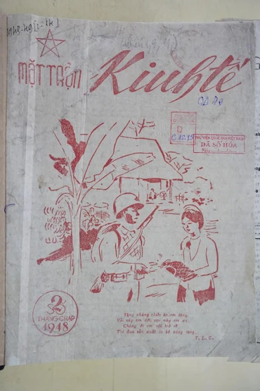 Trang bìa tờ tin Mặt trận Kinh tế số 2 xuất bản tháng Chạp năm 1948.