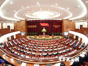 Toàn cảnh phiên khai mạc Hội nghị Trung ương 8, khóa XIII. (Ảnh: Phương Hoa/TTXVN)