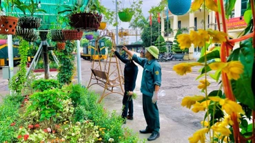Công nhân, người lao động của Công ty Tuyển than Cửa Ông bài trí lại trụ sở khang trang trước thềm Xuân mới.