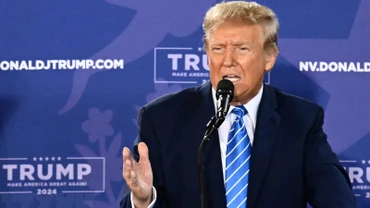 Cựu Tổng thống Mỹ Donald Trump phát biểu trong cuộc vận động tranh cử Tổng thống ở bang Neveda ngày 27/1. (Ảnh: AFP/TTXVN)
