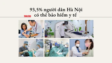 [Infographic] 93,5% người dân Hà Nội có thẻ bảo hiểm y tế
