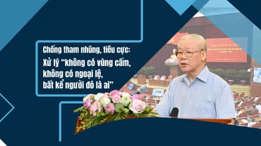 Chống tham nhũng, tiêu cực: Xử lý “không có vùng cấm, không có ngoại lệ, bất kể người đó là ai”