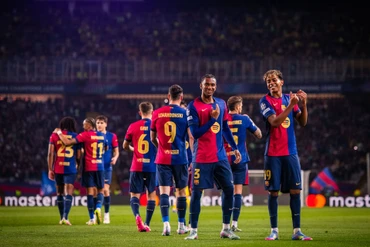 Các cầu thủ Barca ăn mừng chiến thắng đậm đà. (Ảnh: Barcelona FC)