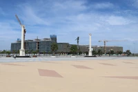 Khu vực quảng trường trong dự án Khu đô thị Aqua City.