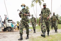 Lực lượng an ninh Mozambique trong một nhiệm vụ chống khủng bố. Ảnh: AFP