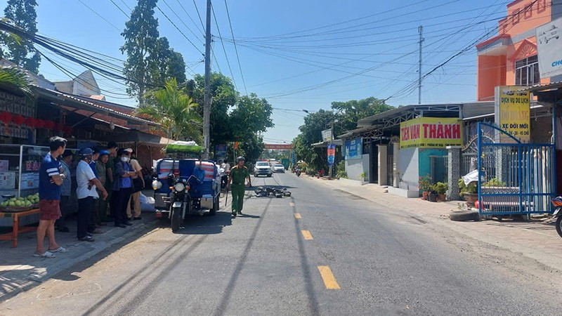 Hiện trường vụ tai nạn giao thông.