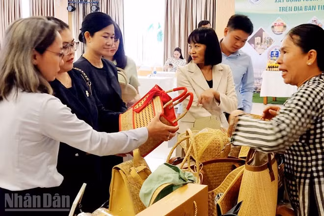 Sản phẩm du lịch trưng bày tại buổi tọa đàm.