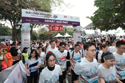 Giải chạy Pháp ngữ và Lễ hội Pháp và cộng đồng Pháp ngữ năm 2025 thu hút đông đảo người tham gia. (Ảnh: BTC)
