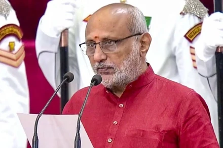 Chủ tịch Thượng viện kiêm Phó Tổng thống Ấn Độ Chandrapuram Ponnusami Radhakrishnan. (Ảnh: PTI)