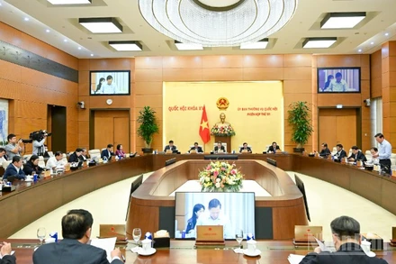 Quang cảnh phiên họp của Ủy ban Thường vụ Quốc hội. (Ảnh: DUY LINH)