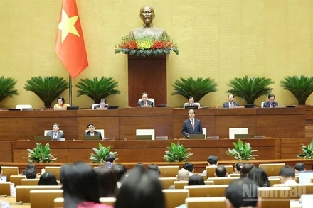 Bộ trưởng Giáo dục và Đào tạo Nguyễn Kim Sơn phát biểu. (Ảnh: DUY LINH)