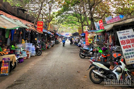 Chợ truyền thống đang từng bước chuyển mình để bắt nhịp với xu thế thị trường hiện đại. (Ảnh: TRUNG HƯNG)