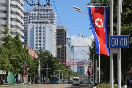 Quang cảnh đường phố ở thủ đô Bình Nhưỡng, Triều Tiên. (Ảnh minh họa: Tân Hoa Xã)