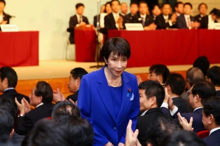 Bà Sanae Takaichi trở thành nhà lãnh đạo nữ đầu tiên của LDP. (Ảnh: Xinhua)