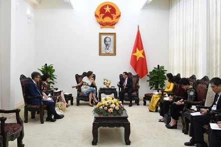 Quang cảnh buổi tiếp. (Ảnh: VGP)