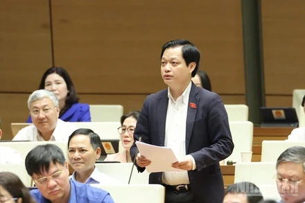 Đại biểu Nguyễn Hải Nam (thành phố Huế) phát biểu. (Ảnh: DUY LINH)