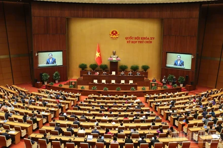 Toàn cảnh phiên bế mạc Kỳ họp thứ 9, Quốc hội khóa XV, ngày 27/6/2025. (Ảnh: DUY LINH)