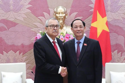 Phó Chủ tịch Quốc hội Trần Quang Phương và đồng chí Pedro Vazquez, Ủy viên Bộ Chính trị PT, Chủ nhiệm Ủy ban Đối ngoại của Hạ viện Mexico. (Ảnh: daibieunhandan.vn)
