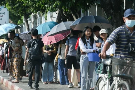 Nhịp sống thường ngày ở Yangon, Myanmar. (Ảnh: Xinhua)