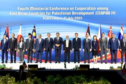 Phó Thủ tướng, Bộ trưởng Ngoại giao Bùi Thanh Sơn tham dự Hội nghị lần thứ 4 về Hợp tác giữa các nước Đông Á vì sự phát triển của Palestine. (Ảnh: Báo Thế giới và Việt Nam)