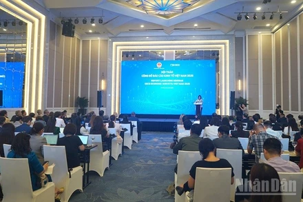 Quang cảnh lễ công bố báo cáo Báo cáo Kinh tế Việt Nam 2025. (Ảnh: TRUNG HƯNG)