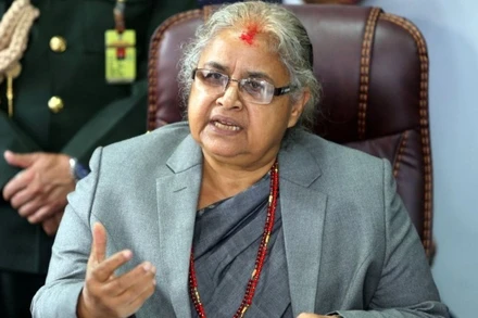 Bà Sushila Karki. (Nguồn: X/@airnewsalerts) 