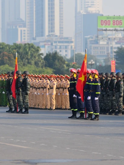 Các lực lượng tham gia Lễ xuất quân.