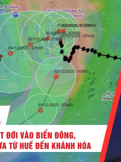 [Video] Thời sự 24h ngày 29/11/2025: Áp thấp nhiệt đới vào Biển Đông, bão Koto gây mưa từ Huế đến Khánh Hòa