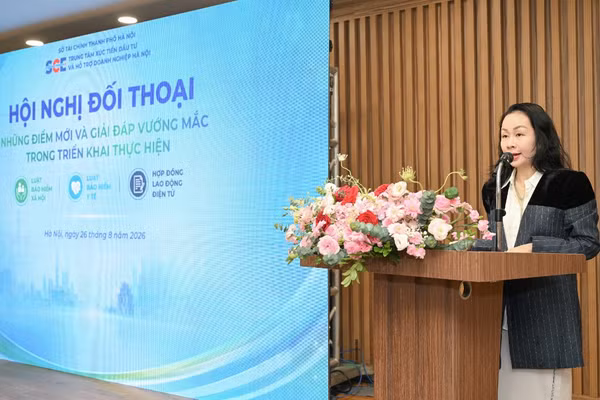 Phó Giám đốc Trung tâm Xúc tiến đầu tư và Hỗ trợ doanh nghiệp Hà Nội, bà Nghiêm Thị Hoàng Anh. (Ảnh: KHÔI MINH)