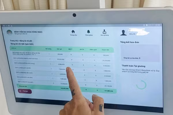 Bảng kê chi phí của anh Hoàng hơn 140 triệu đồng. (Ảnh: Nhân vật cung cấp)