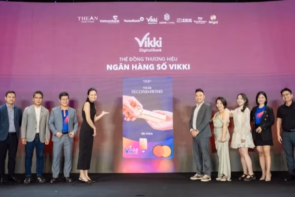 Lễ công bố hợp tác chiến lược và ra mắt thẻ đồng thương hiệu giữa The An Group và Ngân hàng số Vikki. (Nguồn: The An Group)