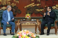 Thủ tướng Chính phủ Phạm Minh Chính tiếp ông Vladimir Petrovich Evtushenkov, Chủ tịch Tập đoàn AFK Sistema. (Ảnh: TRẦN HẢI)