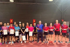 Các thành viên đội tuyển bóng bàn Liên bang Nga bắt đầu chuyến thăm và thi đấu giao hữu tại Việt Nam từ ngày 3/12.