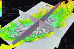 Khối địa chấn 3D hợp nhất toàn bể Cửu Long (~~ 20.000 km²) do VPI xây dựng cung cấp bộ dữ liệu đồng bộ, hỗ trợ hiệu quả công tác tìm kiếm, thăm dò dầu khí. (Ảnh VPI)