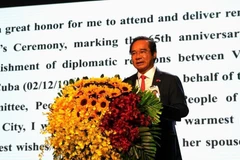 Chủ tịch Ủy ban nhân dân Thành phố Hồ Chí Minh Nguyễn Văn Được phát biểu tại buổi lễ. 