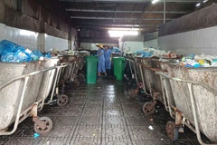 Khu lưu trữ chất thải y tế tại một bệnh viện.