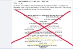 Thông tin sai sự thật trên mạng xã hội.