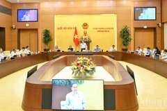 Phiên họp thứ 46 của Ủy ban Thường vụ Quốc hội. (Ảnh: DUY LINH)