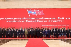 Ban Chấp hành Trung ương Đảng Nhân dân Cách mạng Lào khóa XII. (Ảnh: DUY TOÀN)