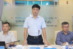 Phó Chủ tịch Ủy ban nhân dân tỉnh Quảng Ngãi Đỗ Tâm Hiển phát biểu tại buổi làm việc.