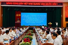 Quang cảnh buổi làm việc (Ảnh: VƯƠNG LÊ)